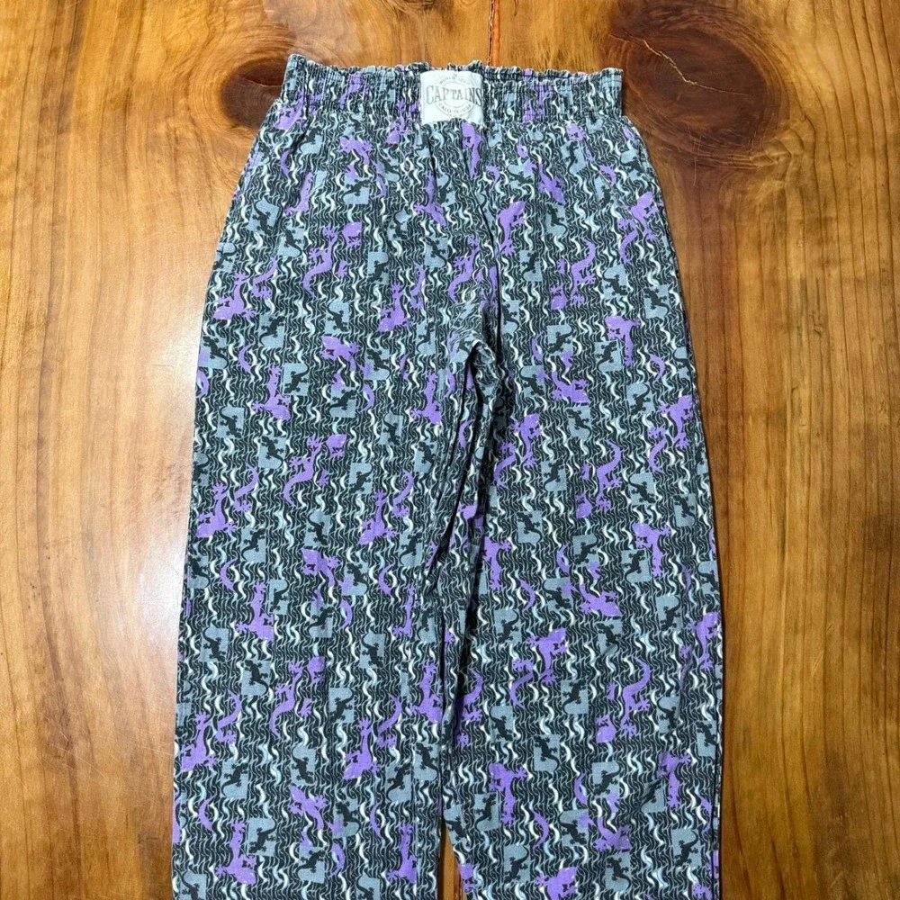 Vintage World Tour Captains Mens Gekko Jogger Pants Lizard Print Cotton 80s HH25
